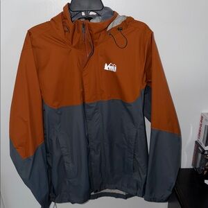 Men's REI Two Tone Rust & Gray Rain Jacket